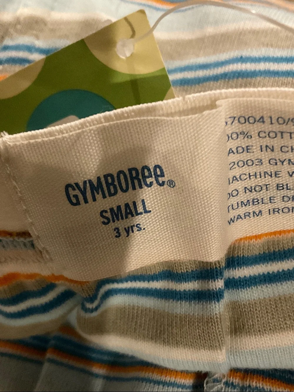 Gymboree Light Blue, Orange and White Striped Boys' Briefs - 2 Pack small 3 year